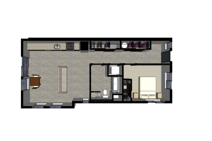 Eagle Creek 1x1 (700sf - 747sf)